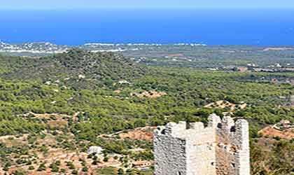 Mallorca Weitblick vom Castell de Santueri